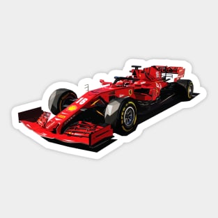 Charles Leclerc SF1000 Low Poly Art Sticker